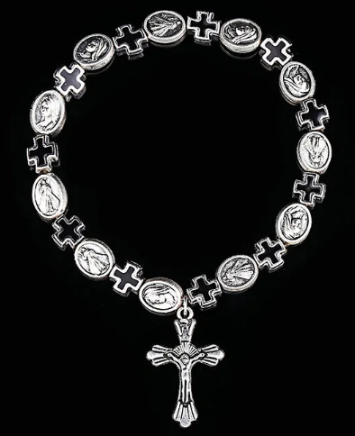 Jesus Cross Rosary Bracelet