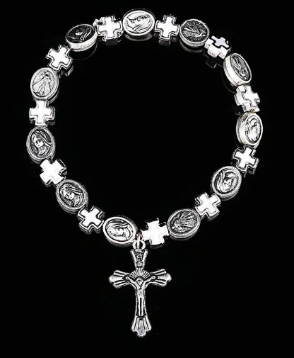 Jesus Cross Rosary Bracelet